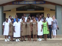 Post lecture group at VRA Hospital Akosombo